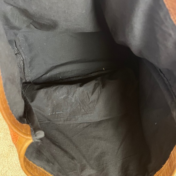 Boho Woven Jute Leather Oversized Bag Aztec Western (tru) - Picture 5 of 8